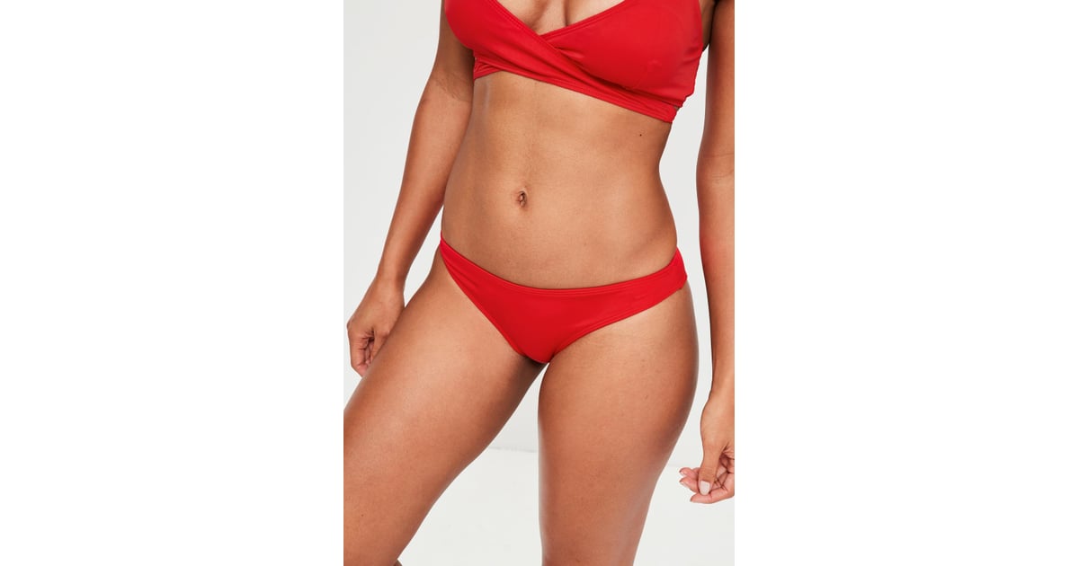 Missguided Regular Hipster Bikini Bottoms Padma Lakshmis Red Bikini