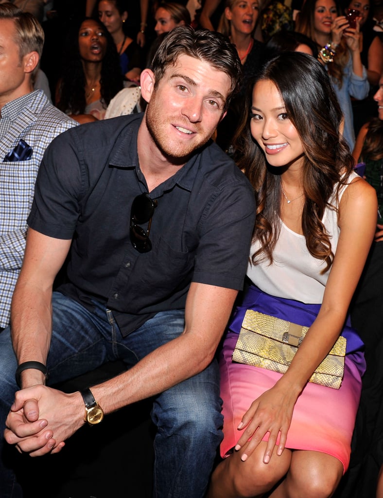 Cute couple Jamie Chung and Bryan Greenberg posed in Rebecca Minkoff's front row.
Cute couple Jamie Chung and Bryan Greenberg posed in Rebecca Minkoff's front row.