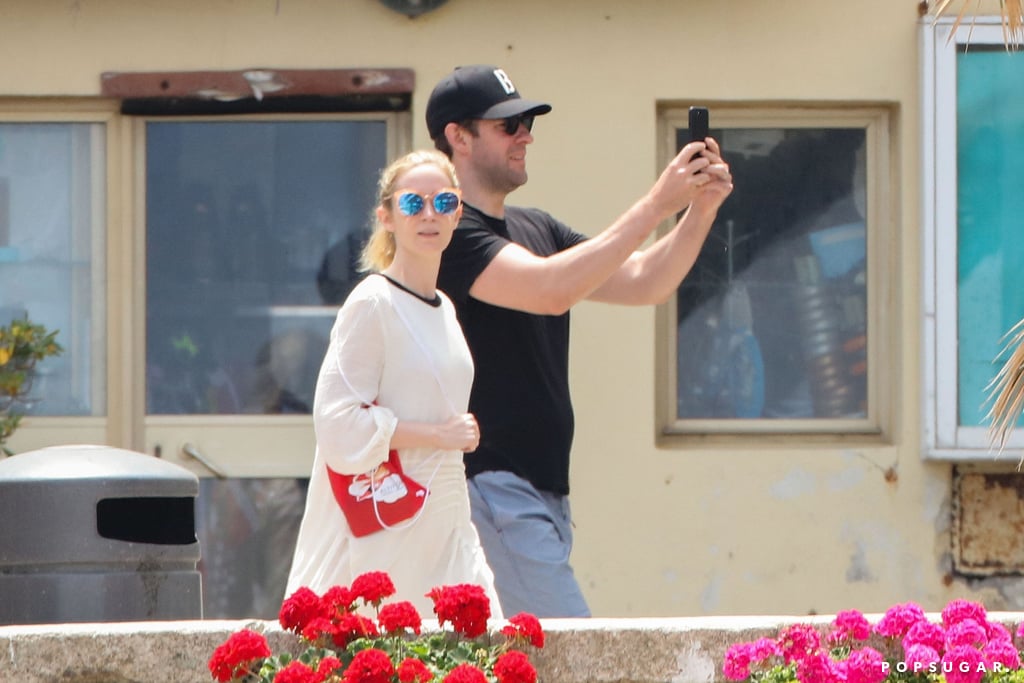 John Krasinski and Emily Blunt at the Beach in Italy 2017