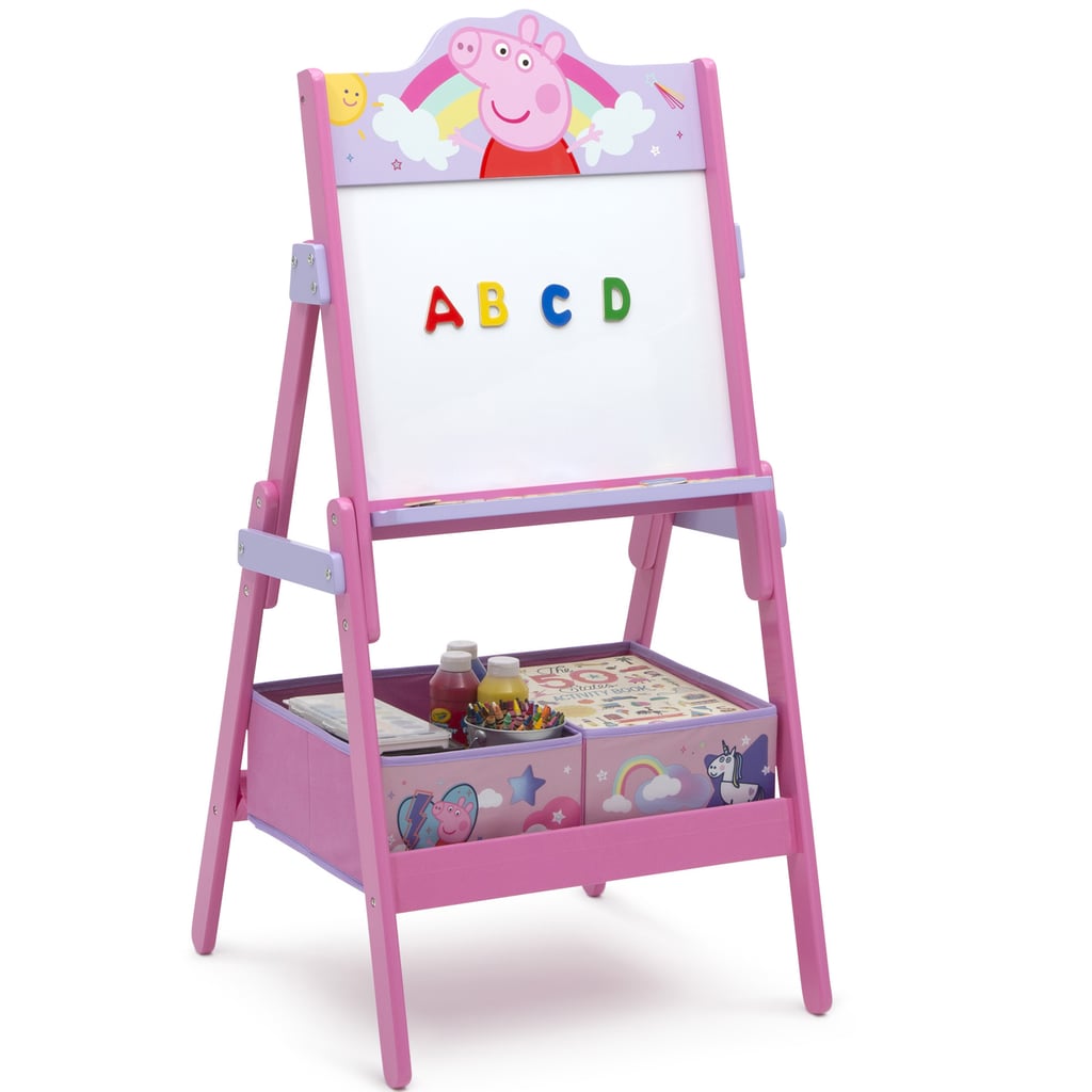 For the Creative Kid: Peppa Pig Wooden Activity Easel with Storage by Delta Children