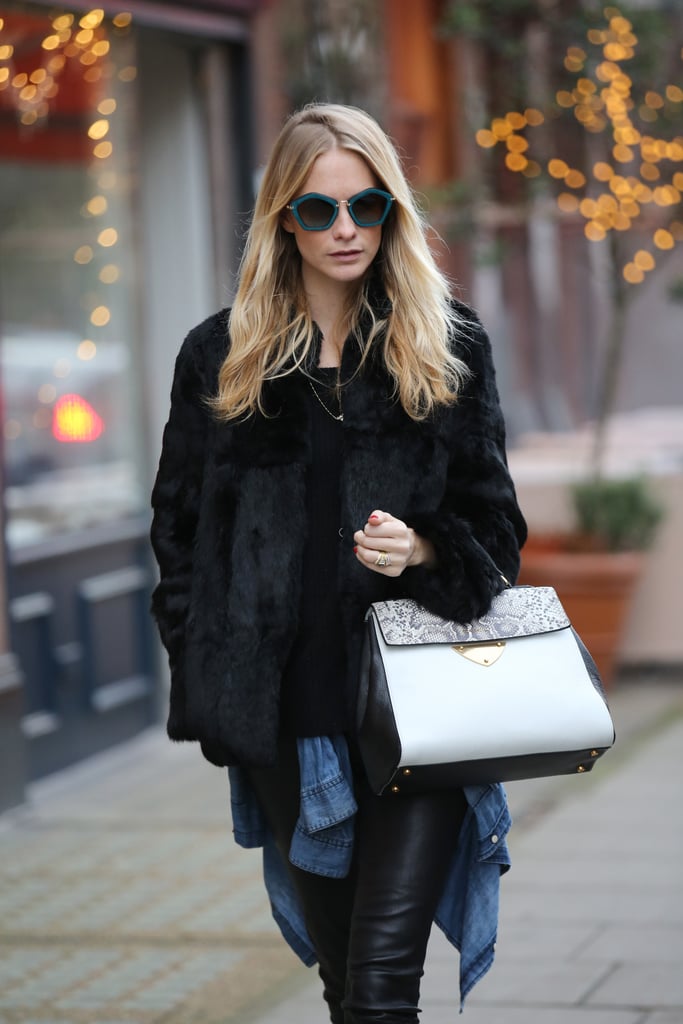 Poppy Delevingne looked liked she came straight out of a photo shoot in London on Monday.