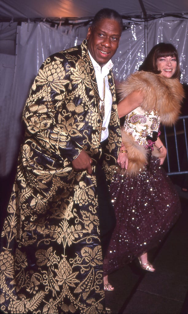1999年，安德烈·莱昂·塔利和安娜·温图尔在服装学院晚会上