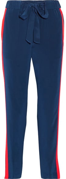 Tory Burch Desmond Striped Silk Crepe De Chine Tapered Pants | The Deep  Discounts at This Net-a-Porter Sale Will Blow Your Damn Mind | POPSUGAR  Fashion Photo 11