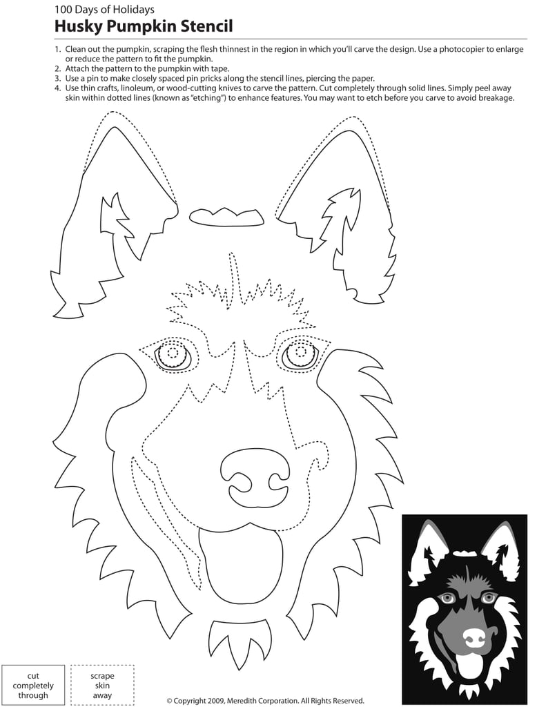 Downloadable Dog Breed Pumpkin Stencils POPSUGAR Pets Photo 31