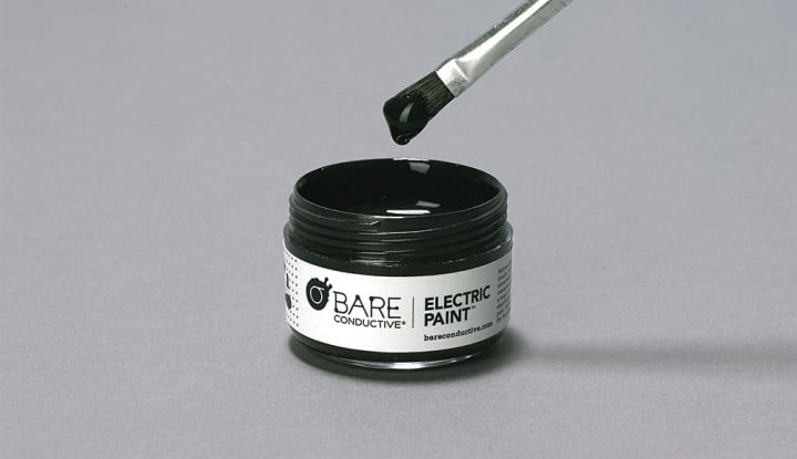 "Bare Conductive is an awesome company that produces conductive electric paint ($22) that can be used as a liquid wire to draw or print graphical circuits, making it a great way to invent with electronics. It's one of those technologies that helps take electronics from being tabletop functional to being a tool for artistry and artisanry."