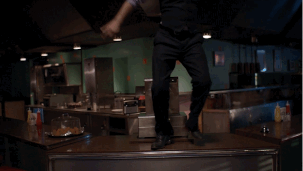 Keep on dancing, Sam Rockwell!