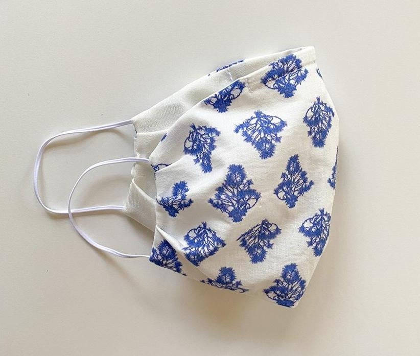 Stevie Howell Brazil Tree Blue Organic Cotton Face Mask