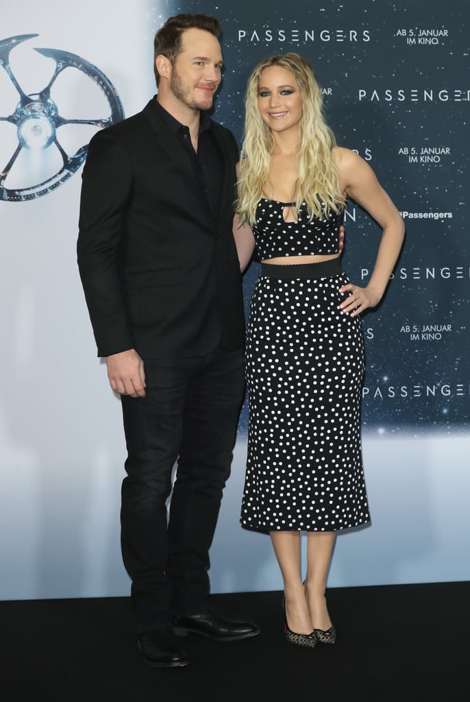 Jennifer Lawrence and Chris Pratt on Passengers Press Tour