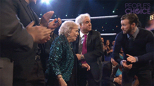 When Chris Evans Escorted Betty White to the Stage