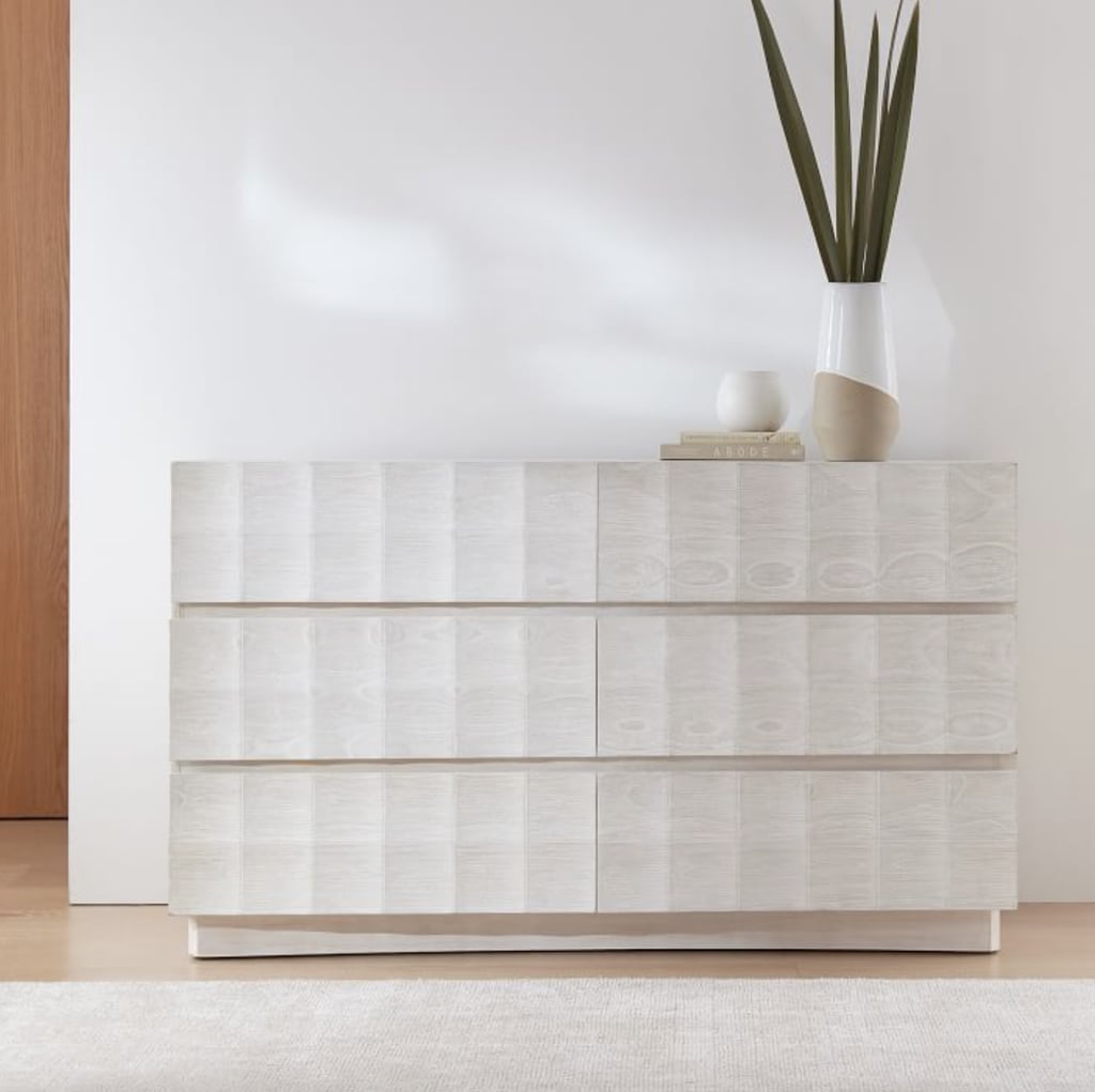 A Light Wood Dresser: West Elm Luisa Carved 6-Drawer Dresser