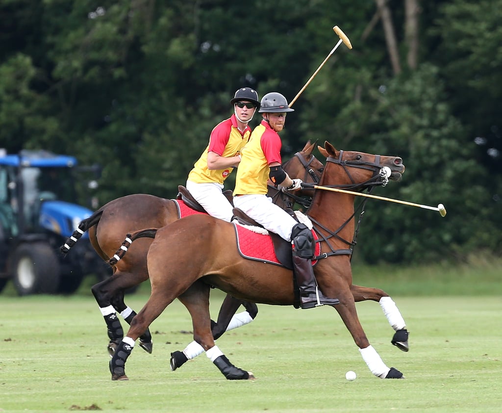 William and Harry at Polo Charity Match in England July 2017