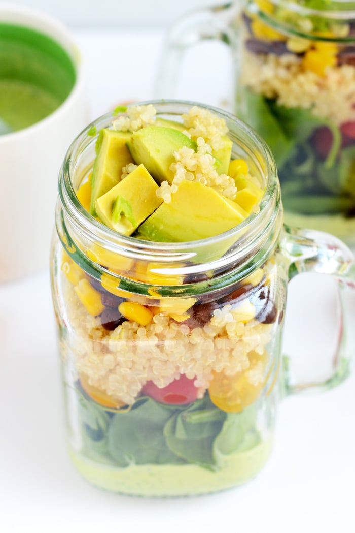 Tex Mex Quinoa Salad With Cilantro Lime Dressing 20 Latin Recipes You Can Fit In A Mason Jar And Enjoy Later Popsugar Latina Photo 12