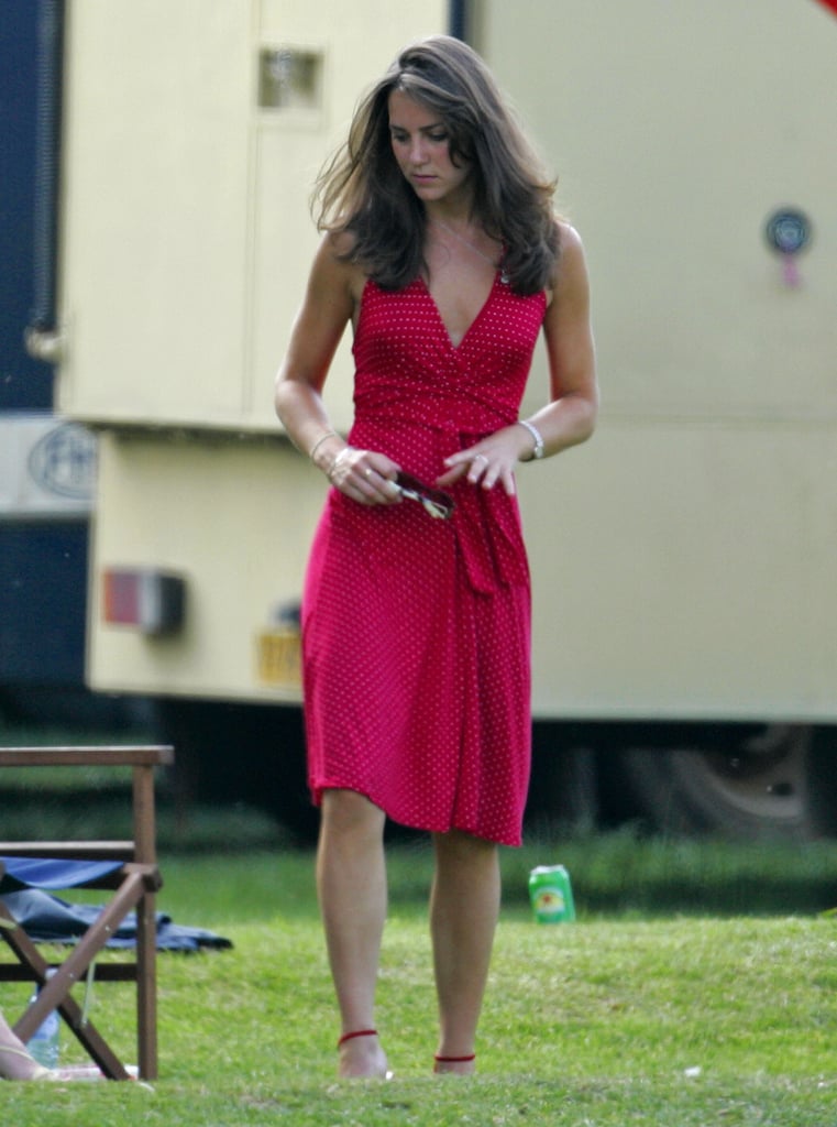 Kate Middleton's Red Polka Dot Halter at a Polo Match, June 2006