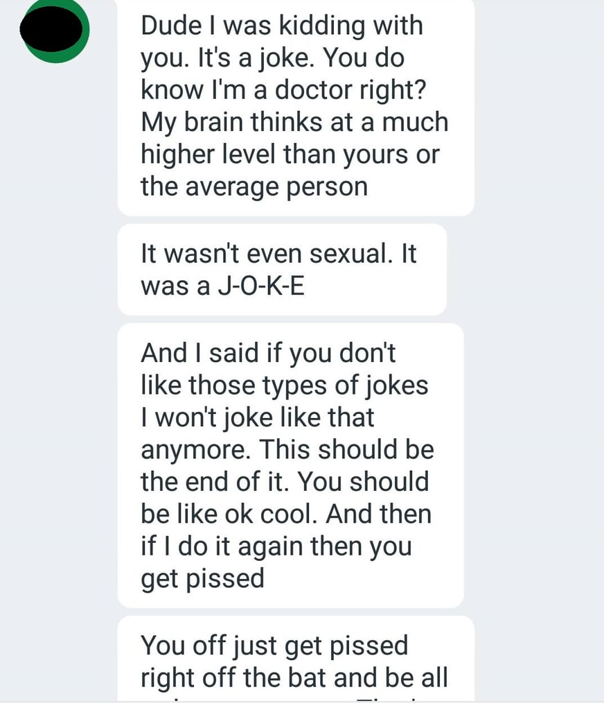 Text Messages From Guy Being Rejected