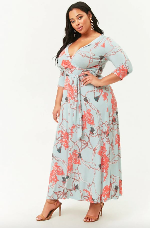 Forever 21 Flowy Surplice Maxi Dress