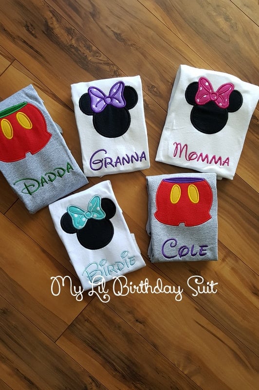 Custom Color Disney Family Shirts