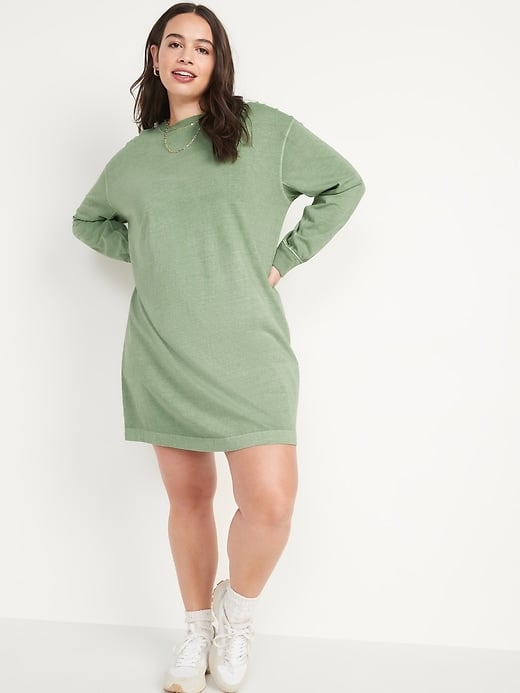 Old Navy Long-Sleeve Vintage Mini T-Shirt Shift Dress