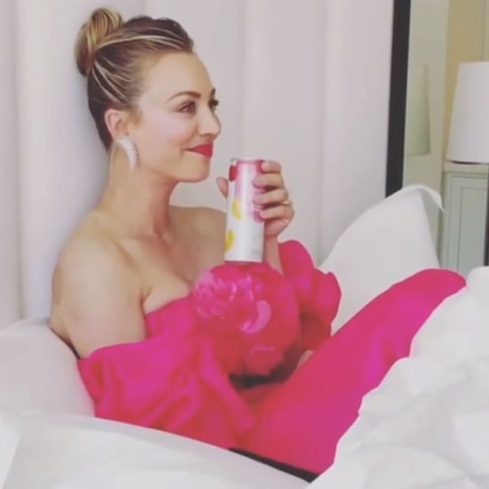 Kaley Cuoco Watches Schitt's Creek After SAG Awards | Video