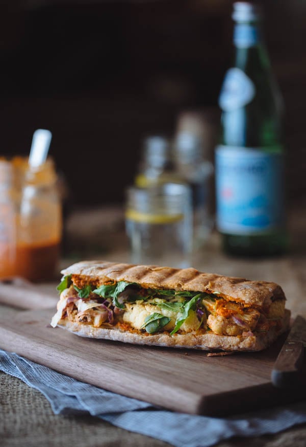 Cauliflower Steak Sandwich With Romesco Sauce