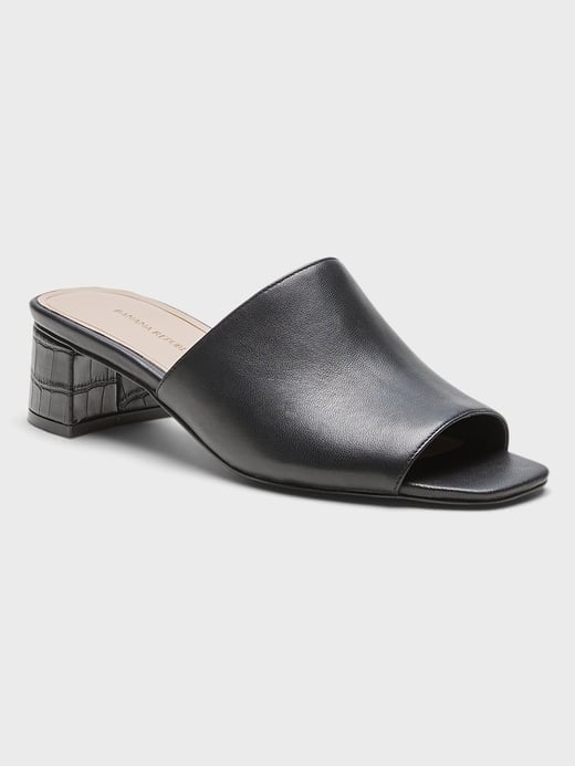 Banana Republic Mid-Heel Leather Mule