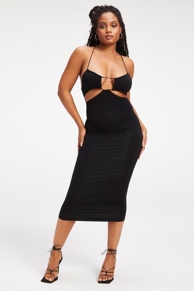 A Midi Dress: Good American Good Touch Cut Bra Dress