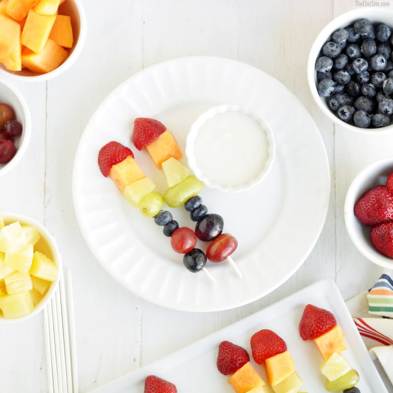 Rainbow Fruit Kebabs