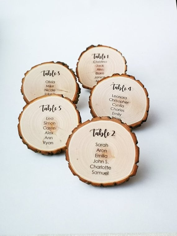 Table Seating Chart Cards