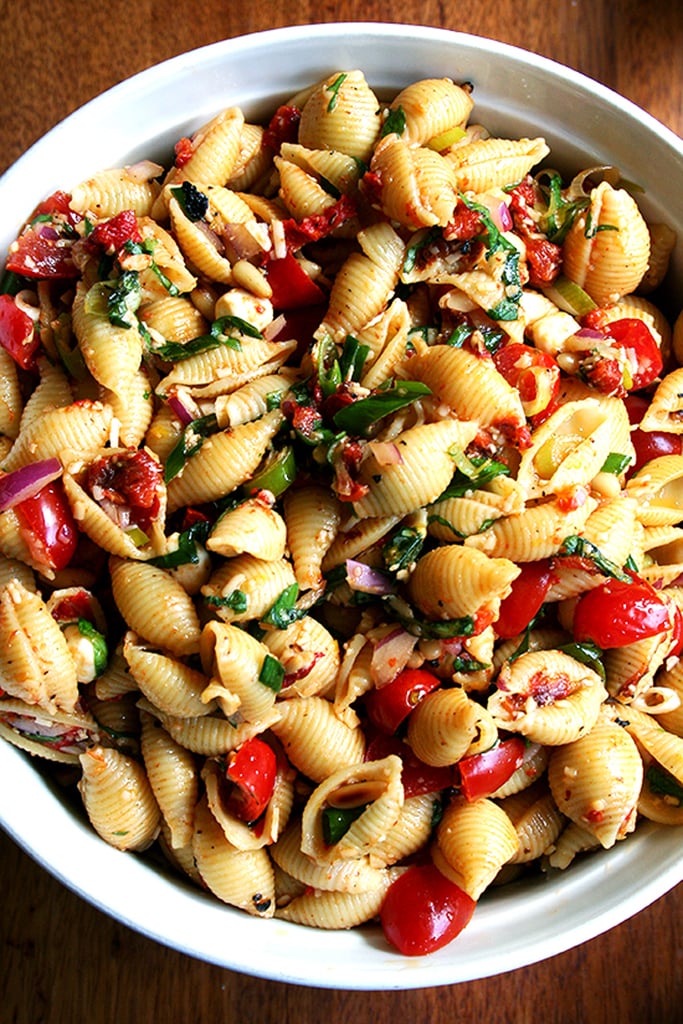 Tomato, Scallion, and Roasted Bell Pepper Pasta Salad