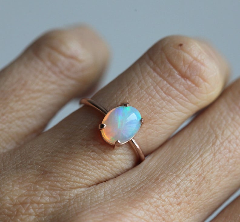 Minimal VS Rose Gold Welo Opal Ring