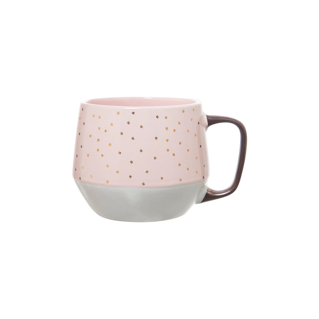 Stoneware Mug in Pink/White