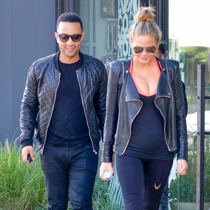 John Legend and Chrissy Teigen in LA December 2015