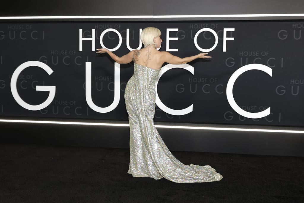 Lady Gaga Wears Sequin Valentino Haute Couture Dress