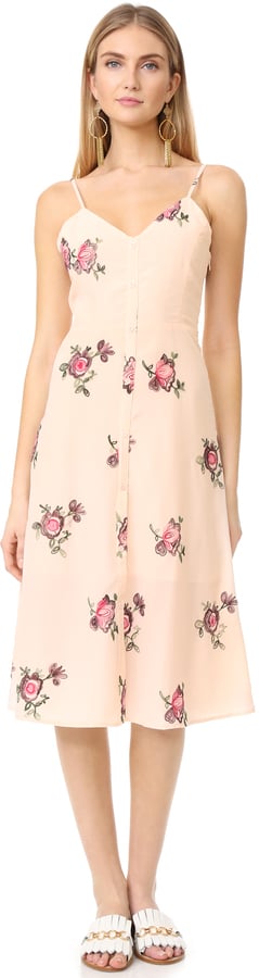 English Factory Floral Embroidered Midi Dress