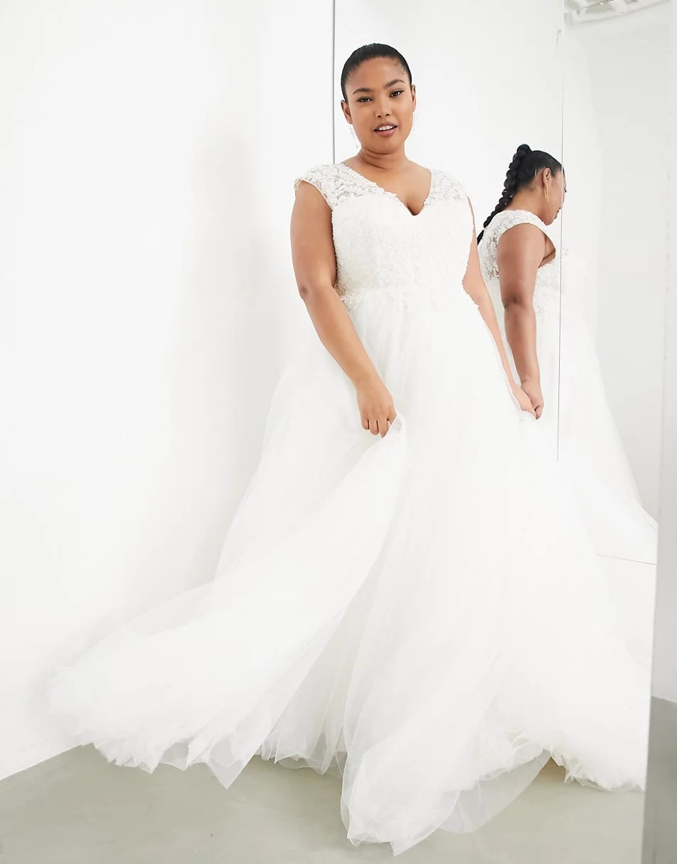 A Plus-Size Wedding Dress: ASOS EDITION Curve Gisela Beaded Wedding Dress |  11 ASOS Wedding Dresses That Are Perfect For Every Type of Celebration |  POPSUGAR Fashion UK Photo 9