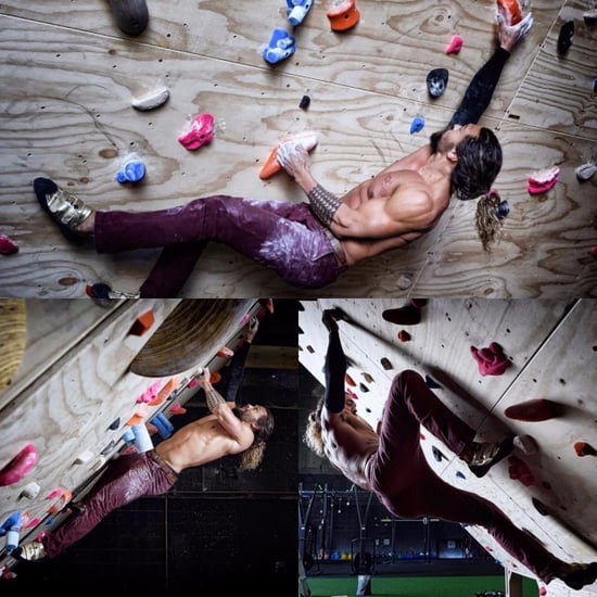 Jason Momoa Inverted Rock Climbing Instagram Video