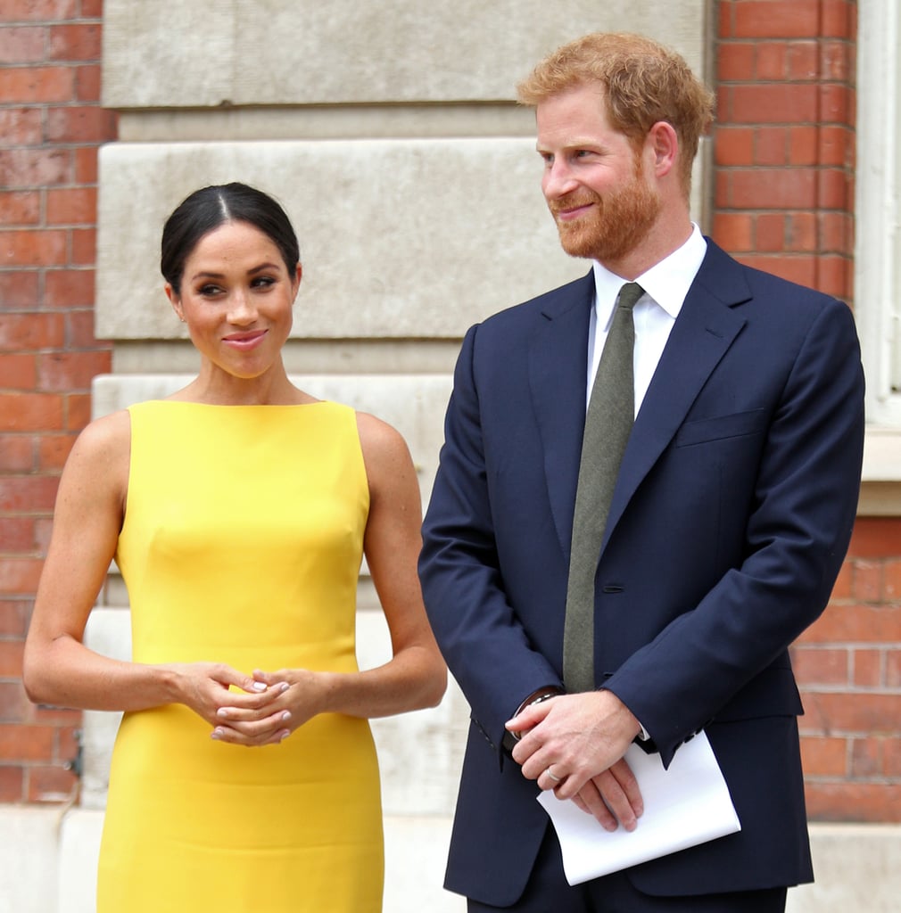 Meghan Markle Yellow Brandon Maxwell Dress