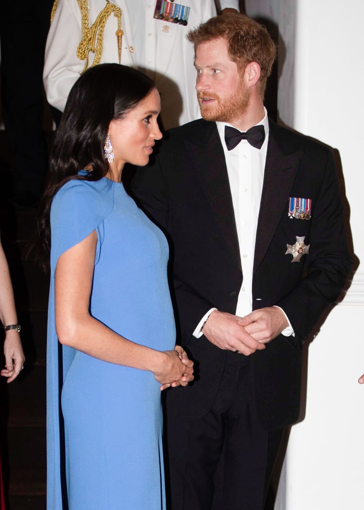 Meghan Markle Blue Safiyaa Dress in Fiji October 2018