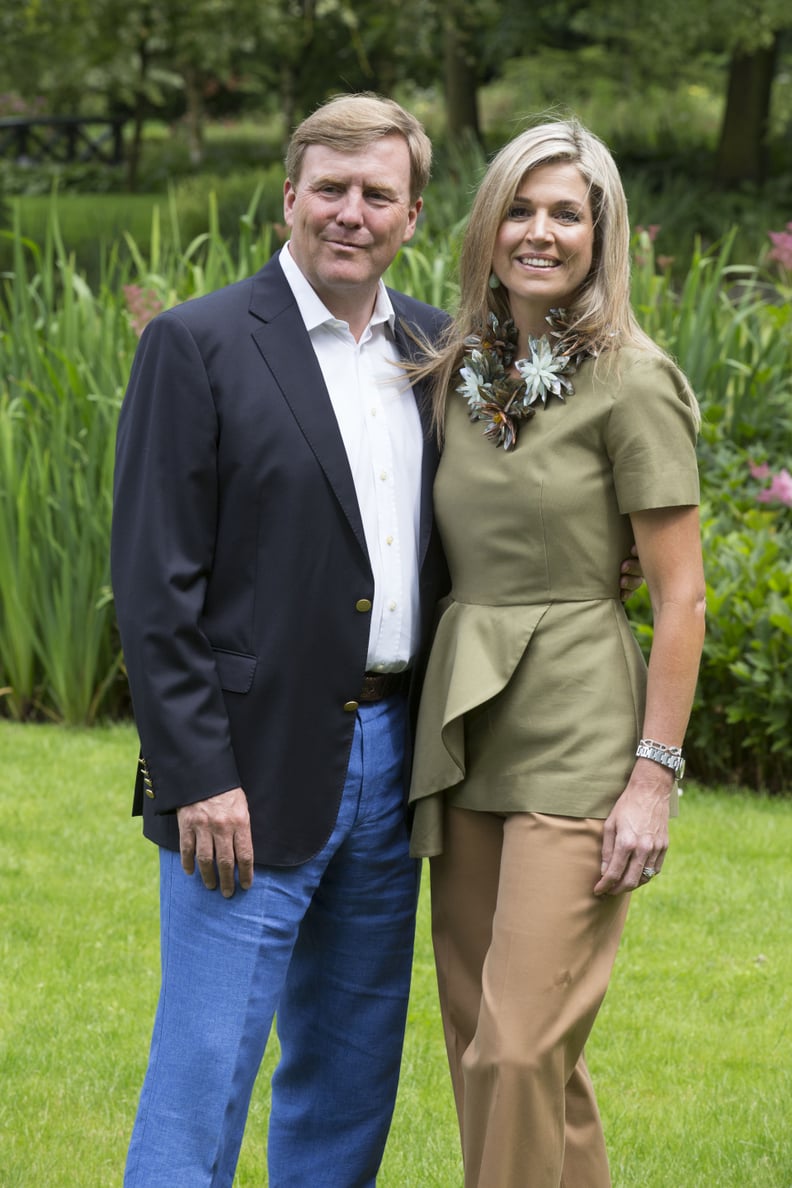 Queen Maxima of the Netherlands Amps Up Structured Outfits With Large Statement Pieces
