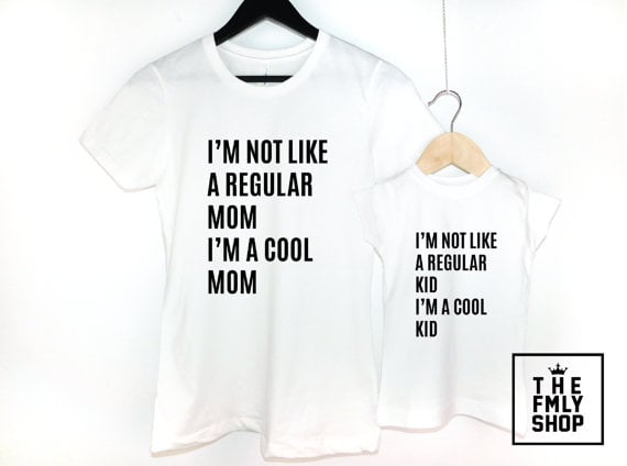 mom and kid matching clothes