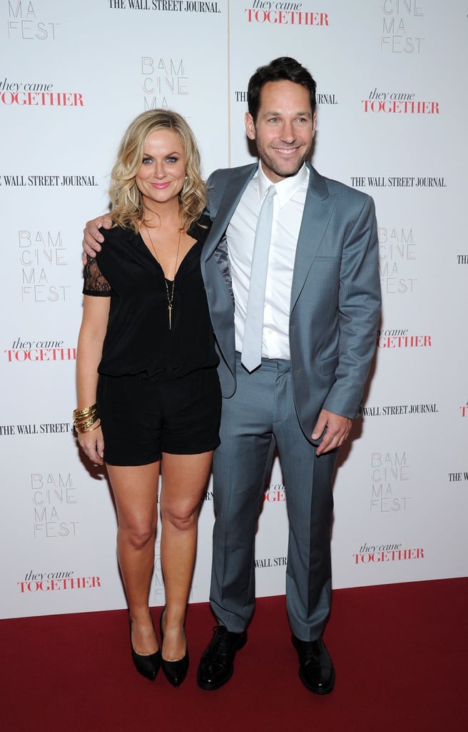Amy Poehler and Paul Rudd attended an NYC screening of They Came Together on Monday.