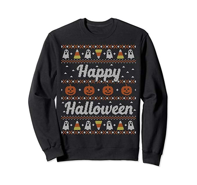 Funny Ugly Sweater Happy Halloween Sweatshirt