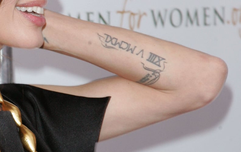 Angelina Jolie's Roman Numeral Tattoo