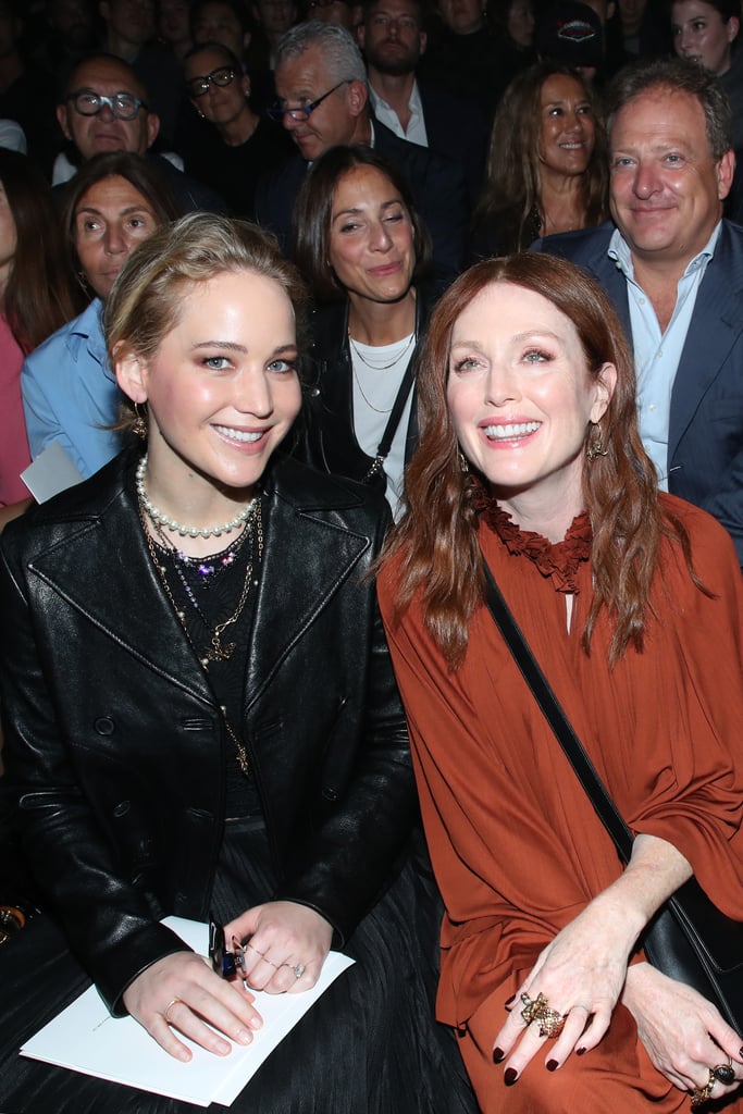 Jennifer Lawrence and Julianne Moore at Paris Fashion Week