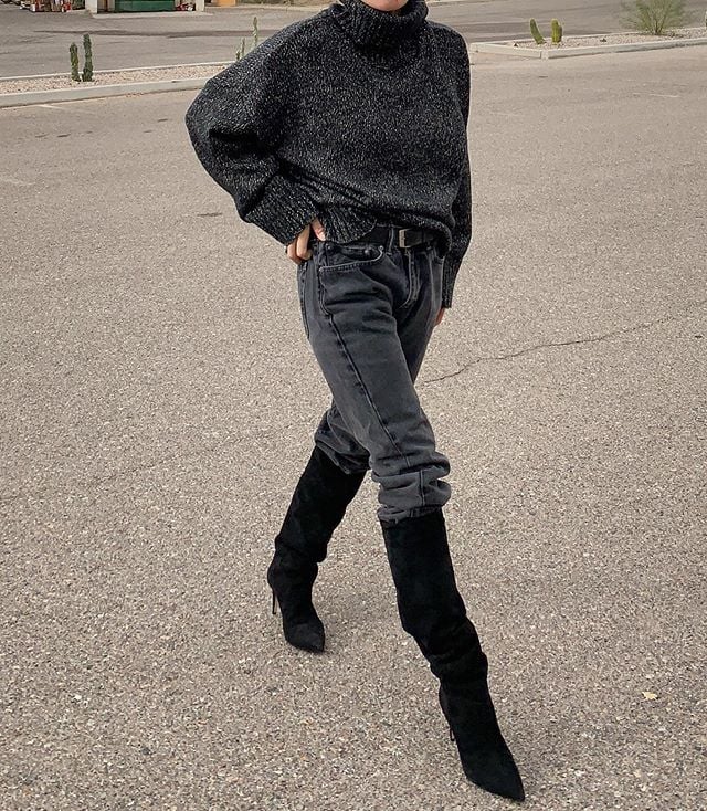 Jeans Outfit Ideas For Winter From Instagram