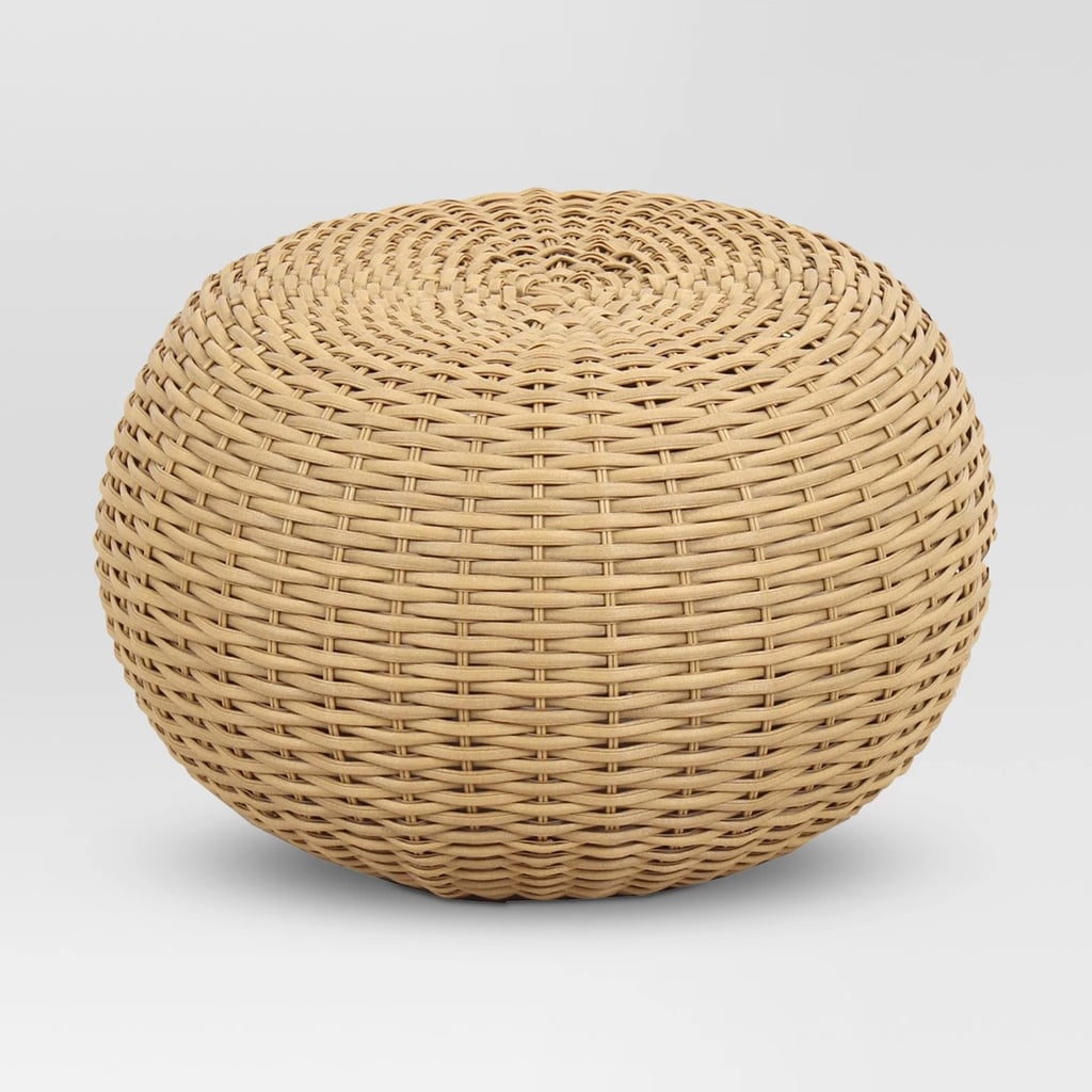 Wicker Patio Pouf