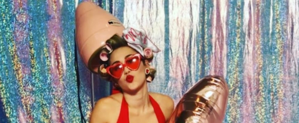 Miley Cyrus Glitter Sneakers in Valentine's Day Post