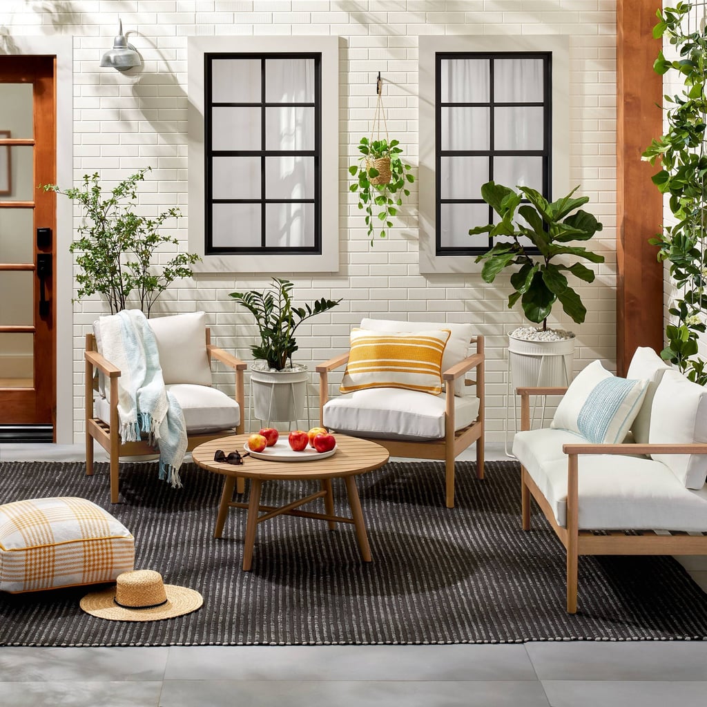 For Your Patio: Hearth & Hand With Magnolia Cushioned Wood Outdoor Club Chair Set