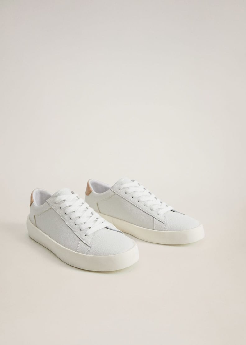 Mango Lace-up leather sneakers