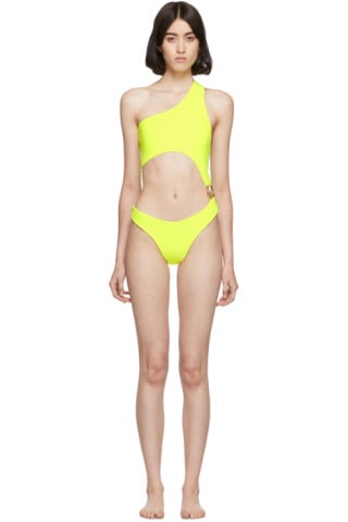 Louisa Ballou SSENSE Exclusive Yellow Surf Trip One-Piece Swimsuit