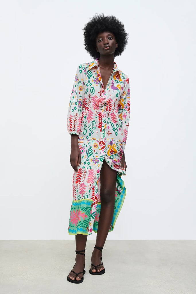 For a Holiday-Ready Look: Printed Shirtdress